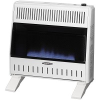 Sure Heat 30 000 BTU Blue Flame Dual Fuel Gas Space Heater with Thermostat and Blower - B0073DP7TG